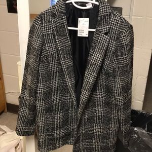 Blazer/coat in black (checkered)